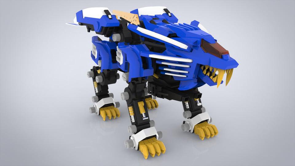 索斯机械兽 超重剑长牙狮3D打印模型