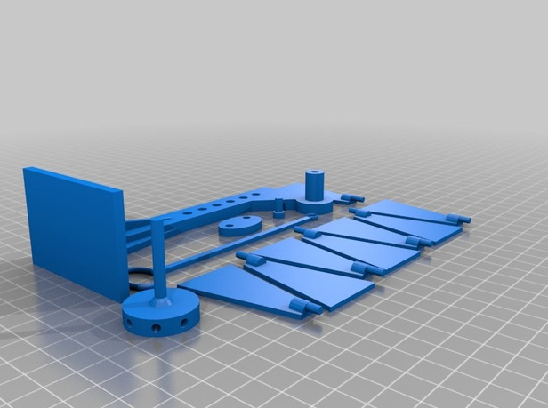 手动力风车3D打印模型