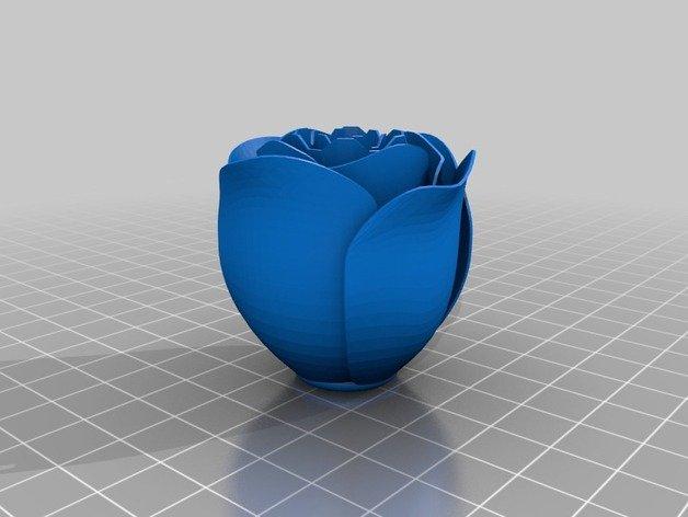 玫瑰花3D打印模型