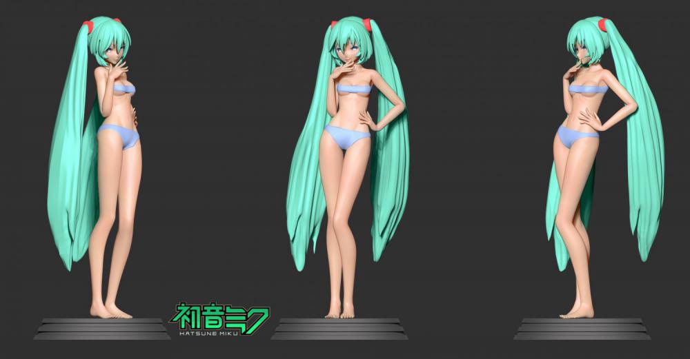 初音未来 比基尼3D打印模型