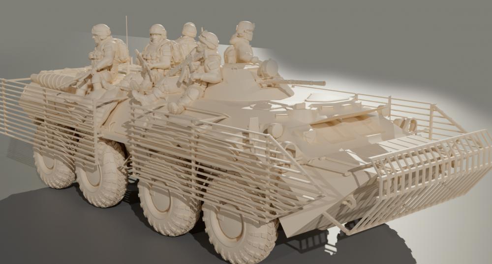 BTR-80装甲输送车3D打印模型