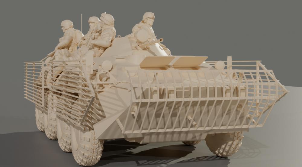 BTR-80装甲输送车3D打印模型