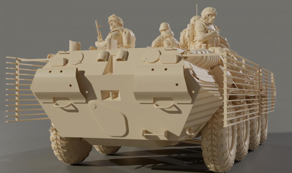 BTR-80装甲输送车3D打印模型