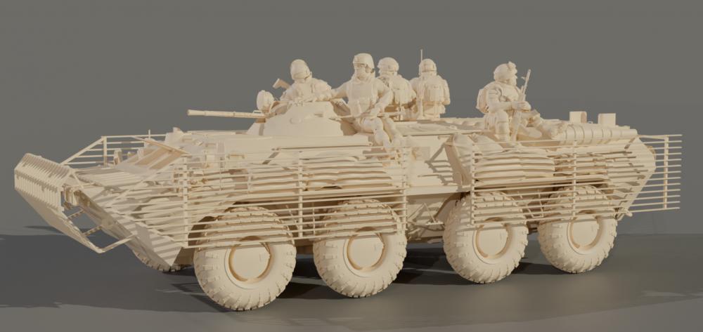 BTR-80装甲输送车3D打印模型