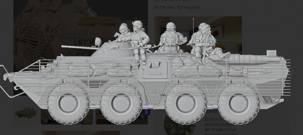 BTR-80装甲输送车3D打印模型