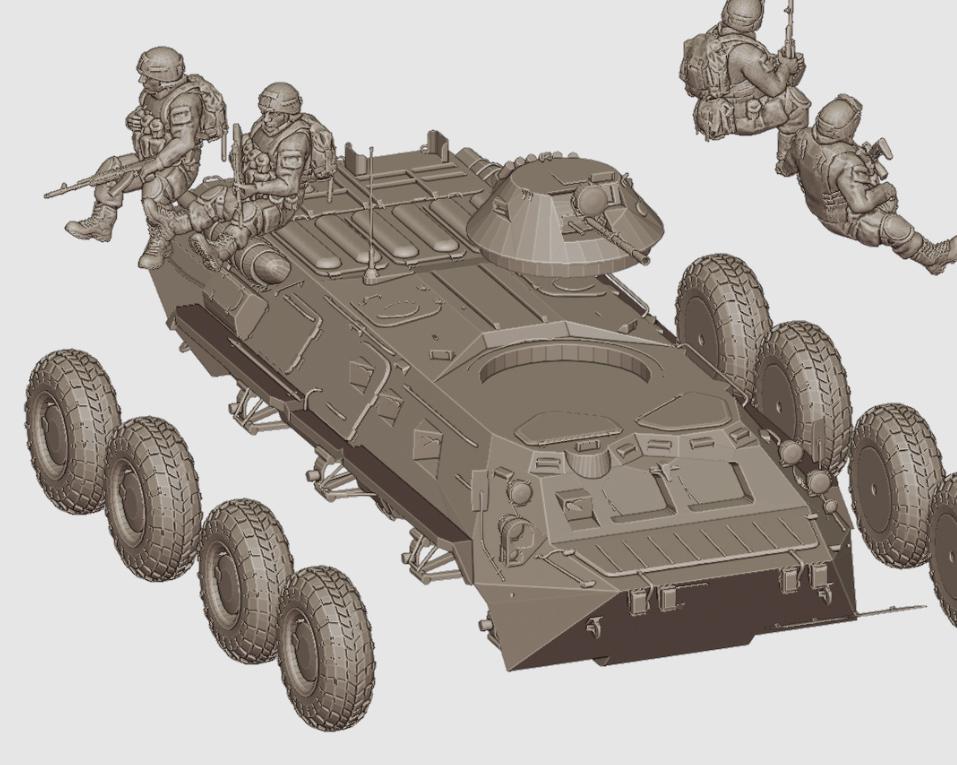 BTR-80装甲输送车3D打印模型