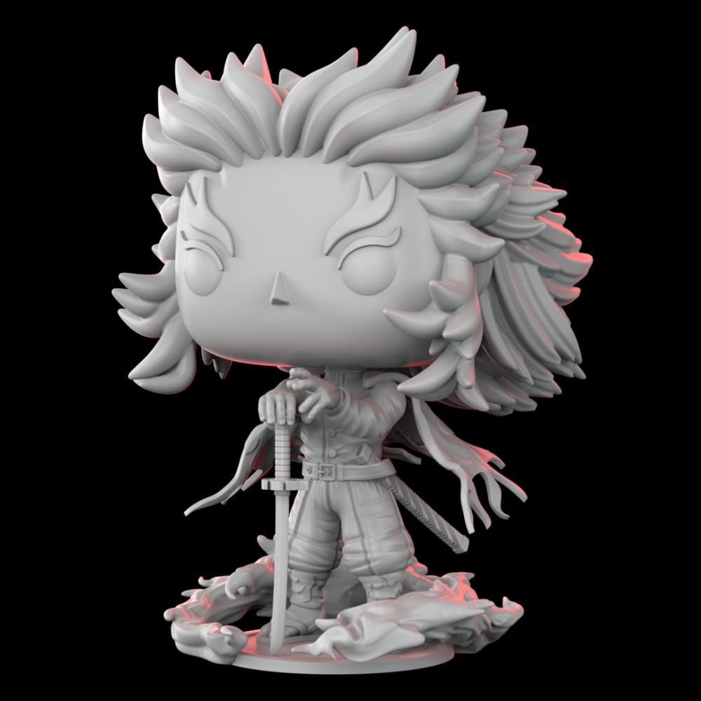 鬼灭之刃 Funko POP 炼狱杏寿郎3D打印模型