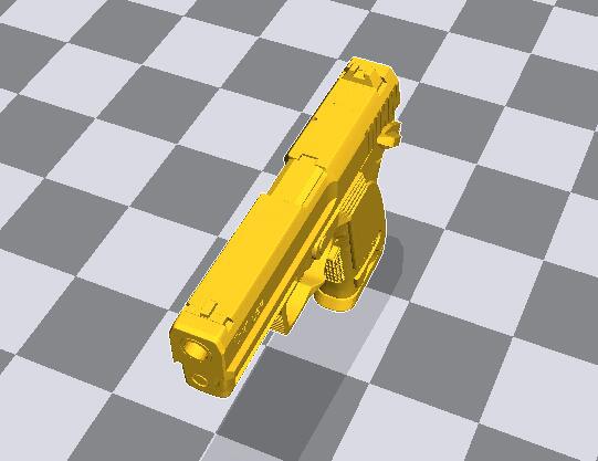 1/6兵人武器USP.45手枪3D打印模型