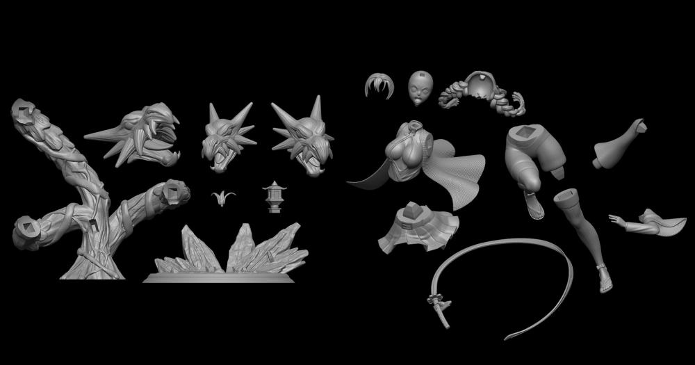 鬼灭之刃 甘露寺蜜璃3D打印模型