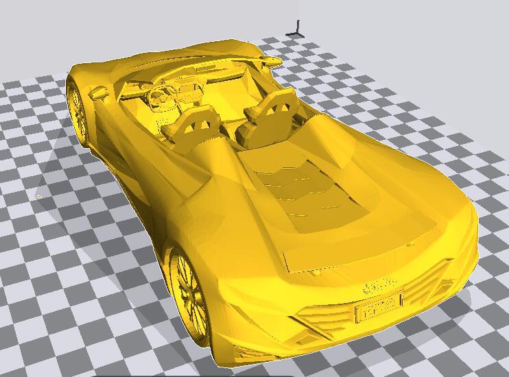 敞篷跑车3D打印模型