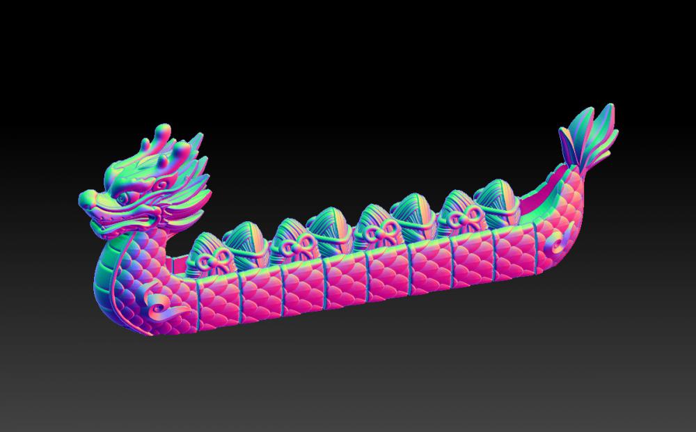 龙舟粽子十节3D打印模型