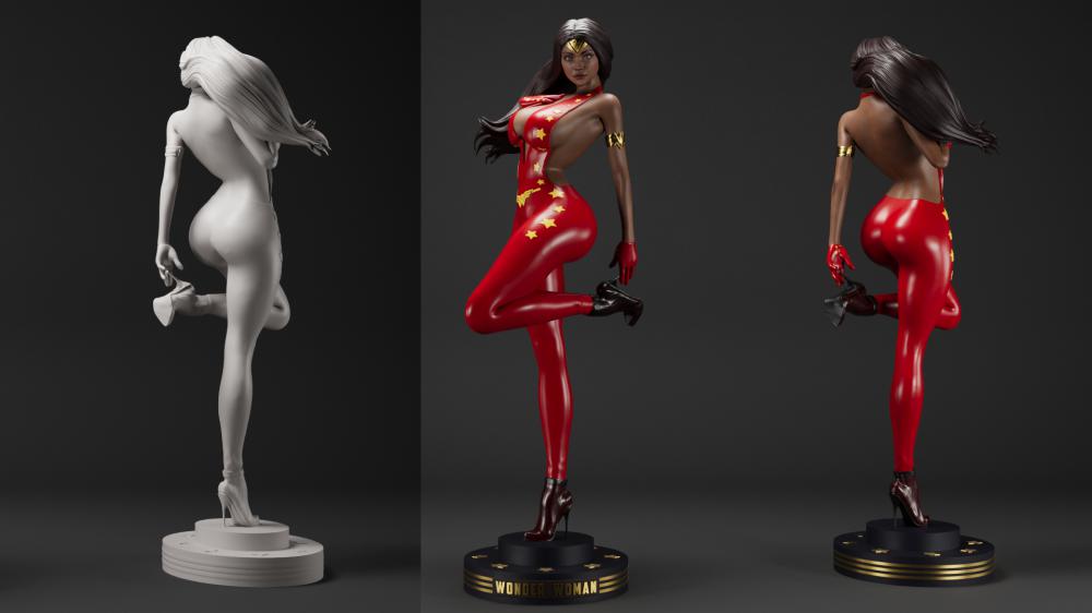 神奇女侠 红衣版3D打印模型