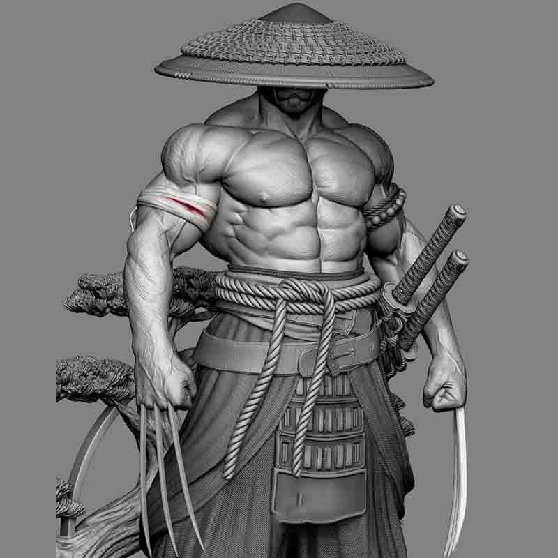 武士金刚狼3D打印模型