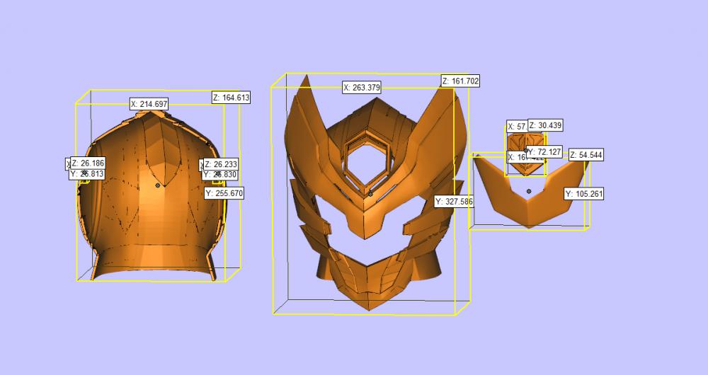 飞影铠甲的头部3D打印模型