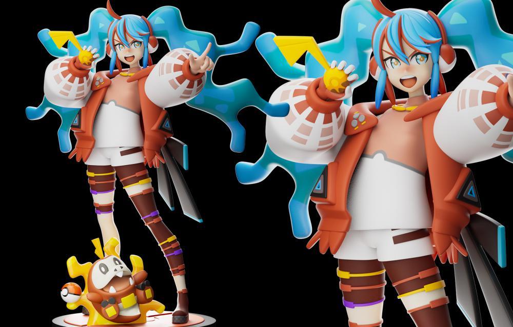 初音未来 火初音3D打印模型