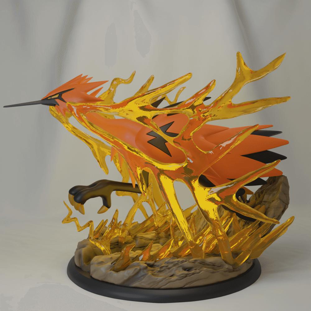 暗黑闪电鸟Zapdos-神奇宝贝3D打印模型