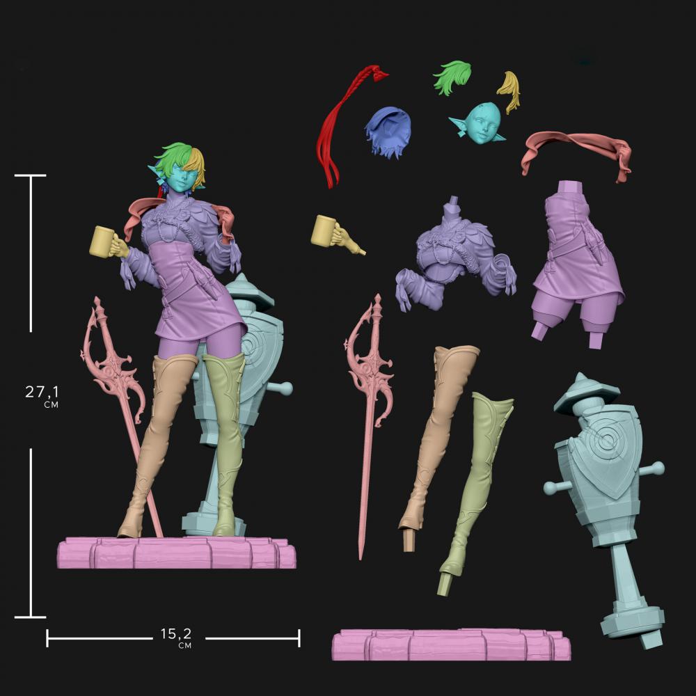 最终幻想14 阿莉塞3D打印模型