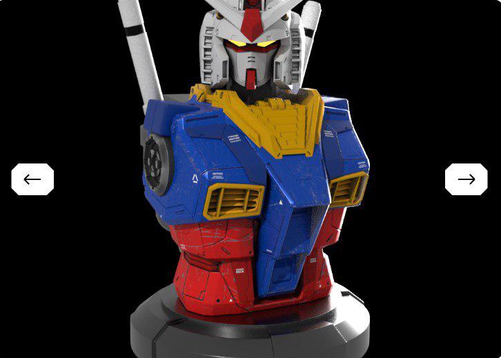 RX-78元祖高达 胸像3D打印模型