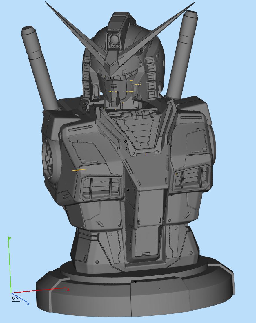 RX-78元祖高达 胸像3D打印模型