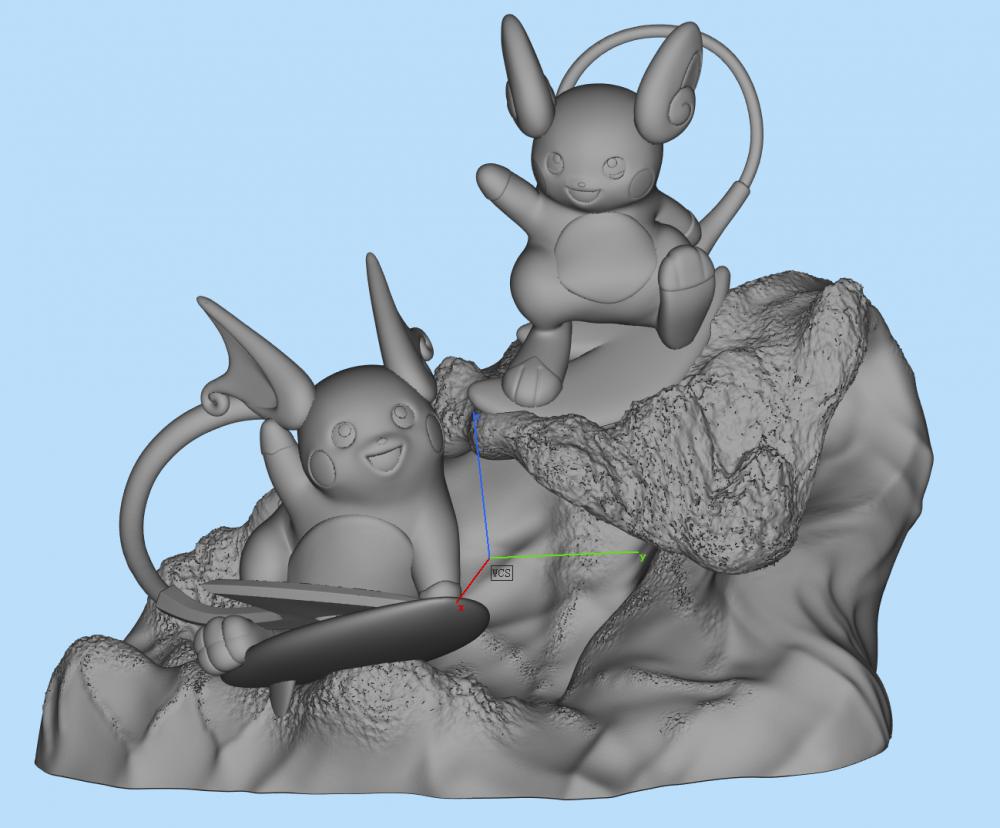宝可梦 - 雷丘冲浪3D打印模型