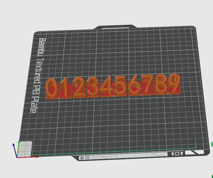 停车号码牌 数字号码0-93D打印模型